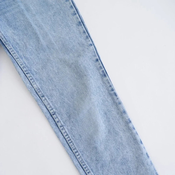 Vintage Silver Acid Wash Straight Leg Jeans Denim - Picture 6 of 14
